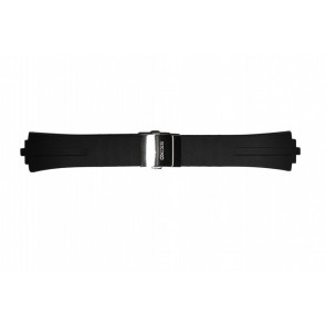 Bracelet de montre Seiko 7L22-0AA0 / SNL003P2 / 4KD2JB Silicone Noir 16mm